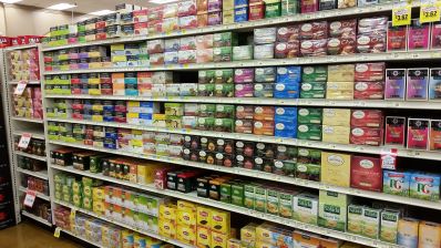 grocery store tea selection