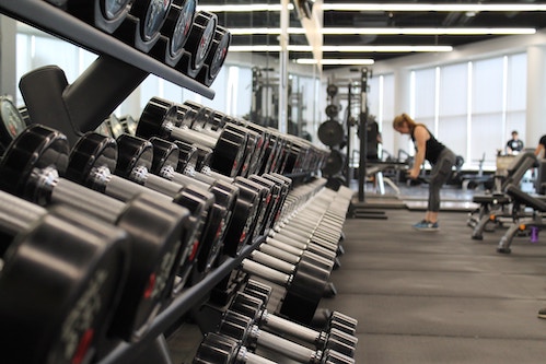 fitness equipment in the gym