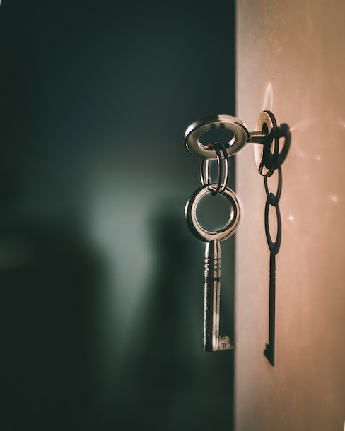 keys in lock on door